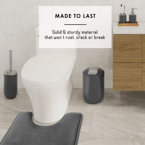 Clara Clark soap dispenser and toothbrush holder organized for countertop efficiency