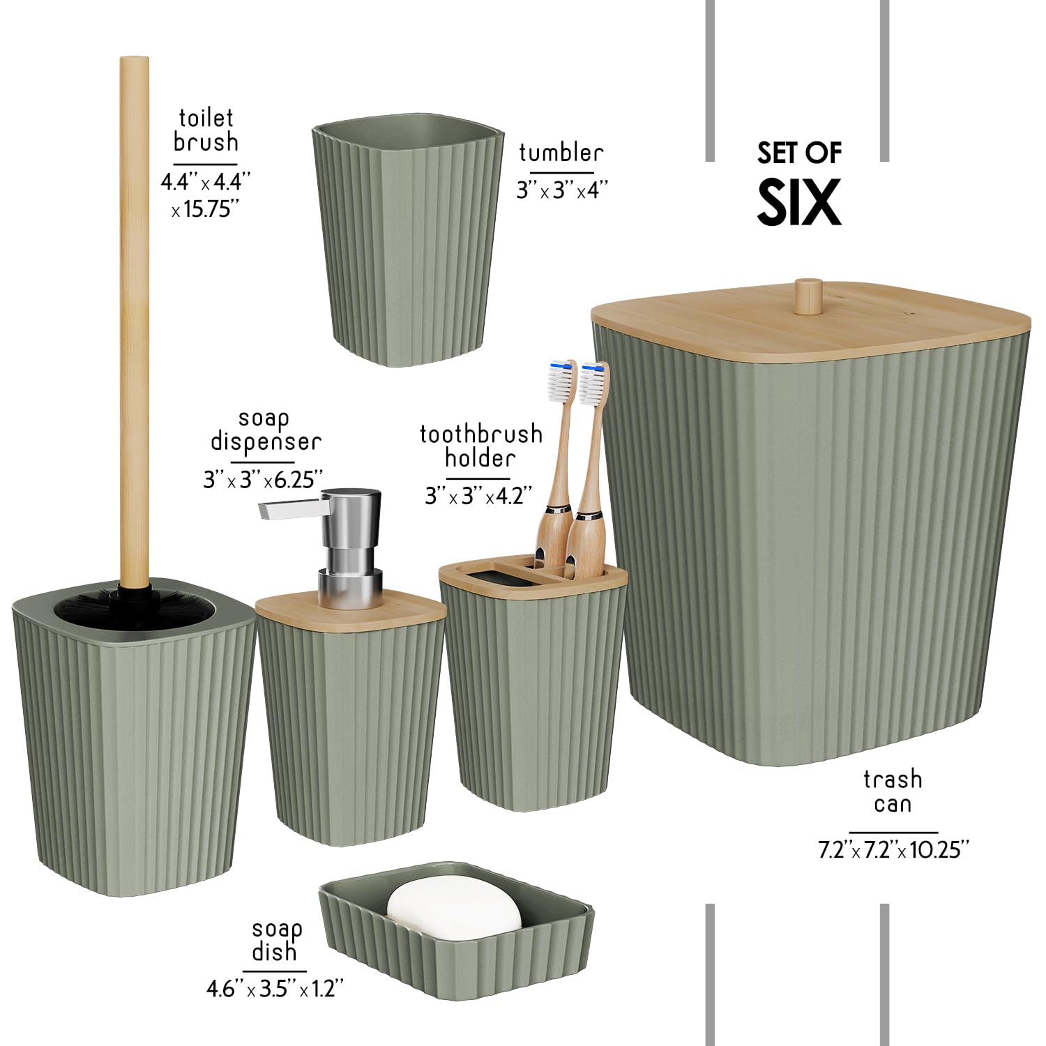 Clara Clark close-up of soap dispenser and bamboo pump highlighting easy refills