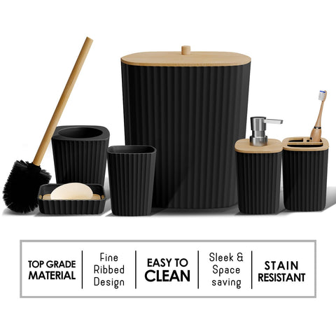 Clara Clark toilet brush with enclosed holder containing mess and simplifying storage