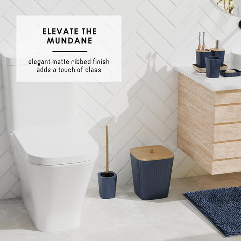 Clara Clark toilet brush and trash can set offering tidy bathroom storage