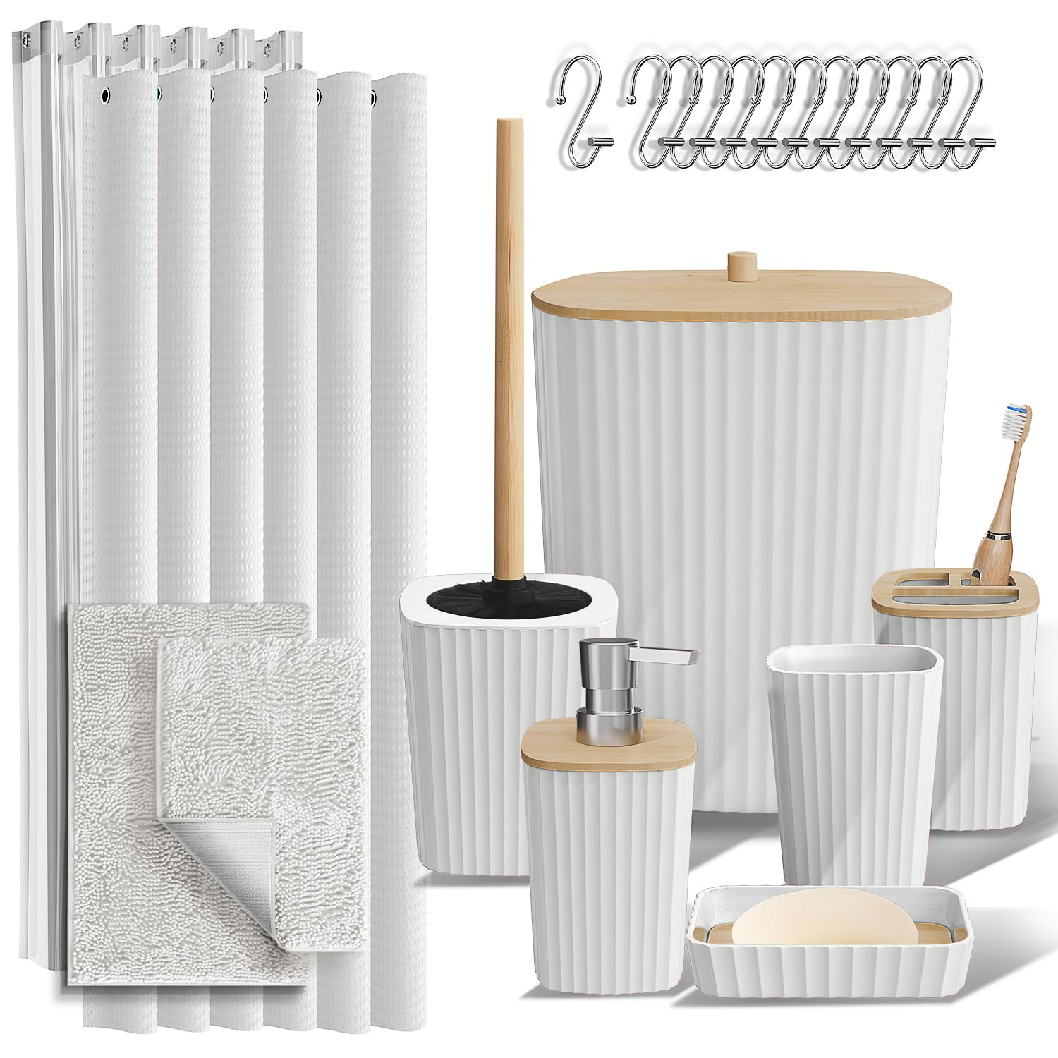 Clara Clark full set front view showing coordinated white accessories and fresh look