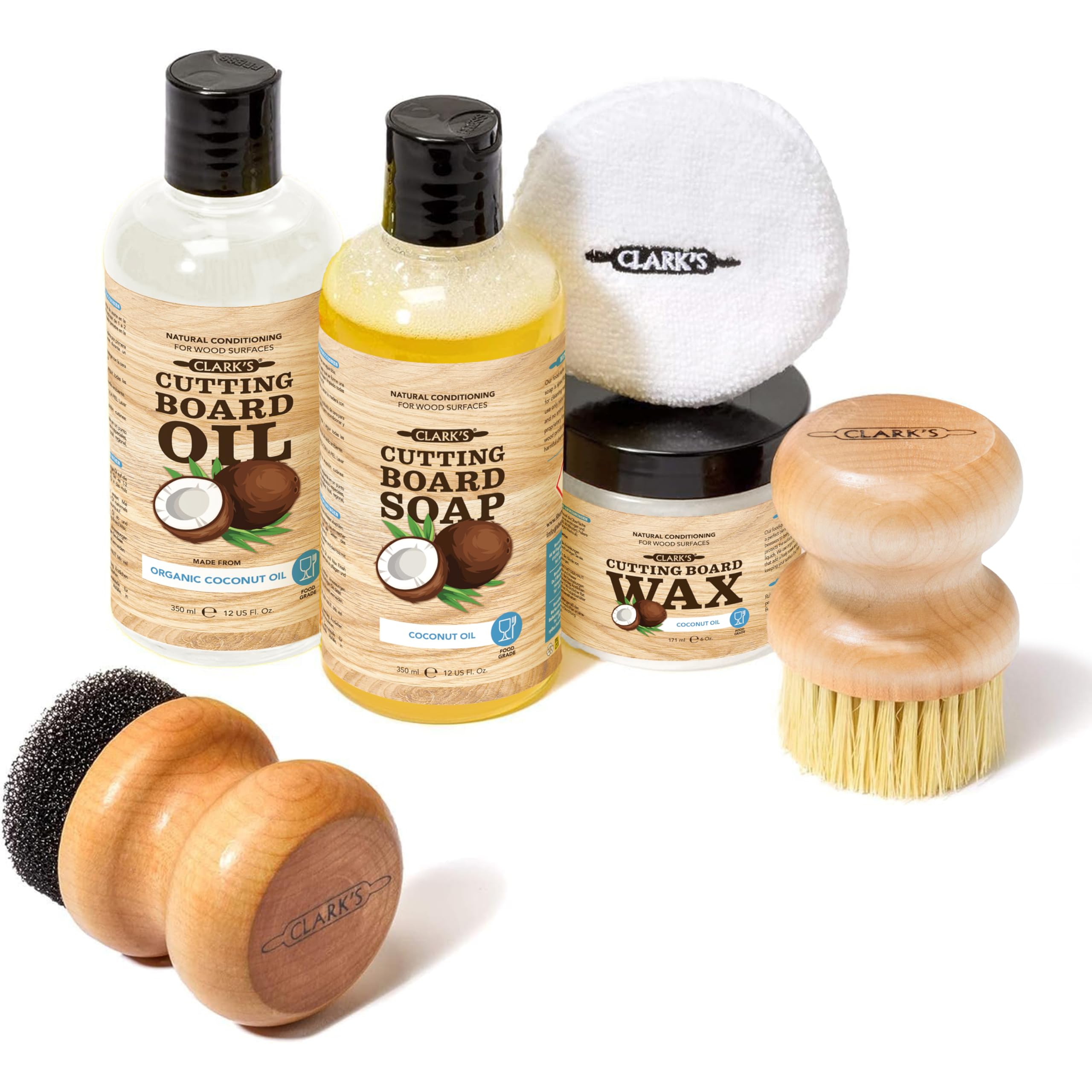 CLARK'S front packaging coconut six-pack showing full kit and benefits