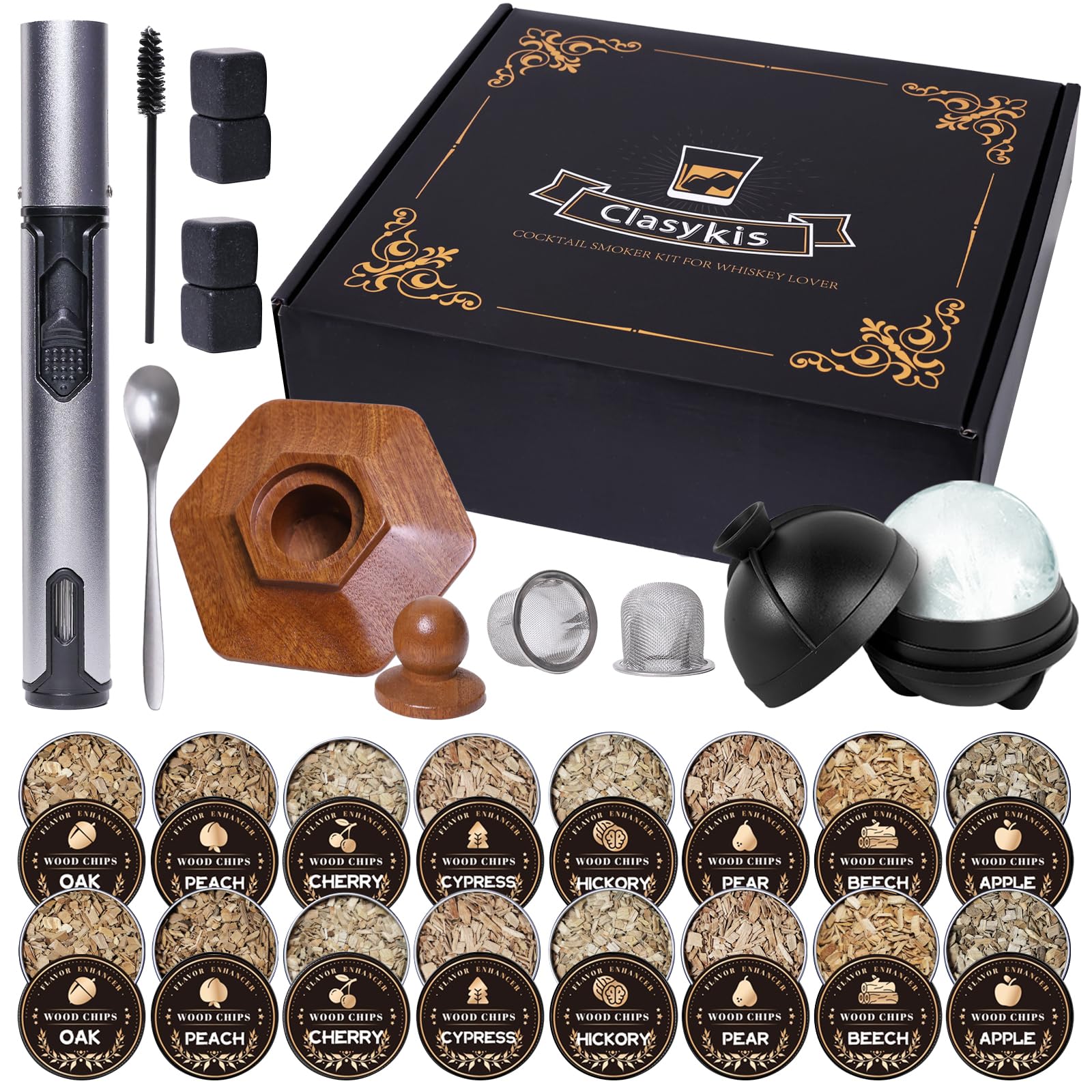 Clasykis elegant black gift box presenting the complete 27-piece kit and accessories