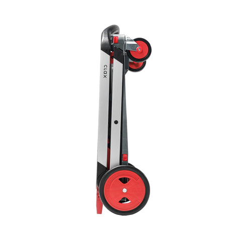 CLAX folded flat for storage showing compactness and easy stowing benefit