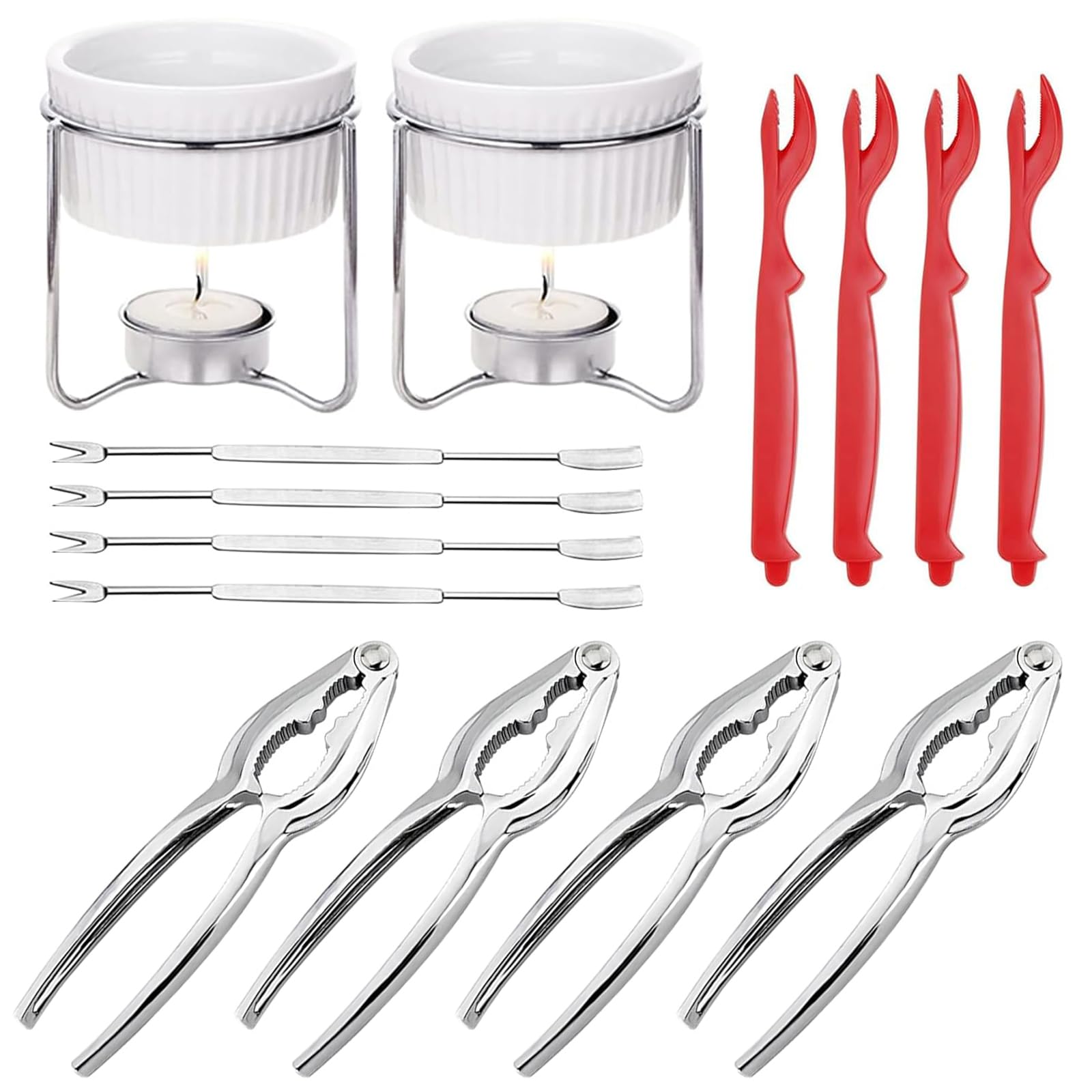 CLEABANKE front packaging showing complete 15-piece seafood kit for easy serving