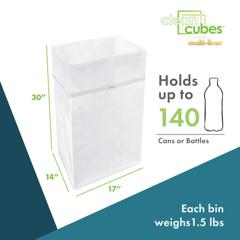 Clean Cubes filled liner being removed highlighting fast liner swap convenience