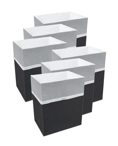 Clean Cubes front packaging showing six black pop-up cans for quick setup benefit