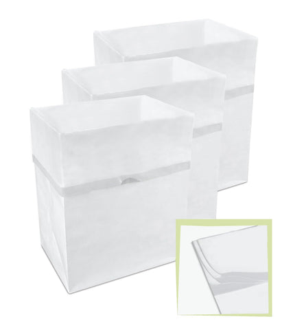Clean Cubes front packaging showing three white pop-up cans and benefit of ready liners