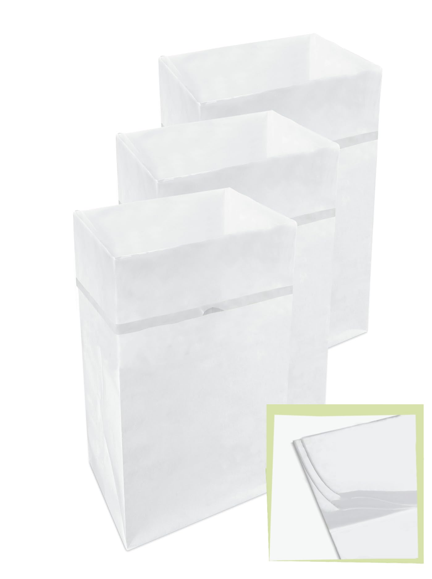 Clean Cubes front view three-unit pack shows neat waste stations and tidy presentation