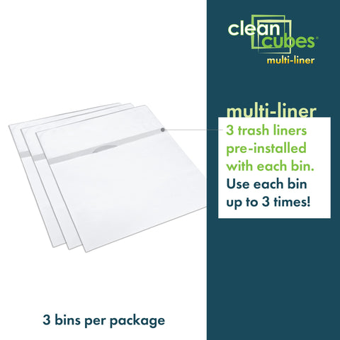 Clean Cubes in use at a party by a food table offering tidy guest disposal