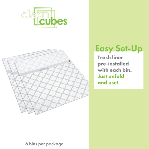 Clean Cubes liner detail with built-in liner preventing slipping