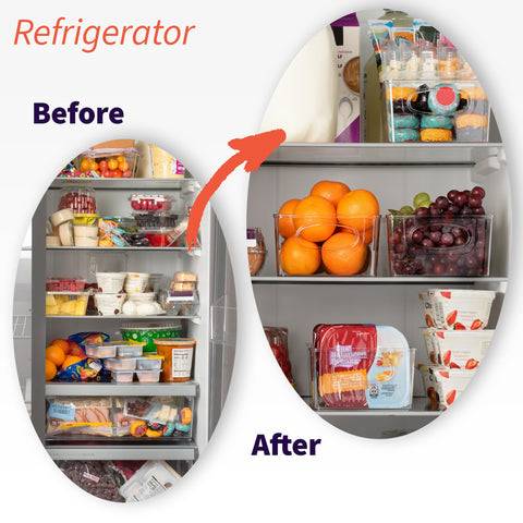 ClearSpace bin with labeled contents showing quick identification benefit