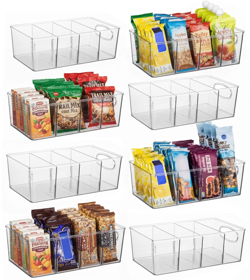 ClearSpace front view of clear plastic bin set showing neat contents and fast access
