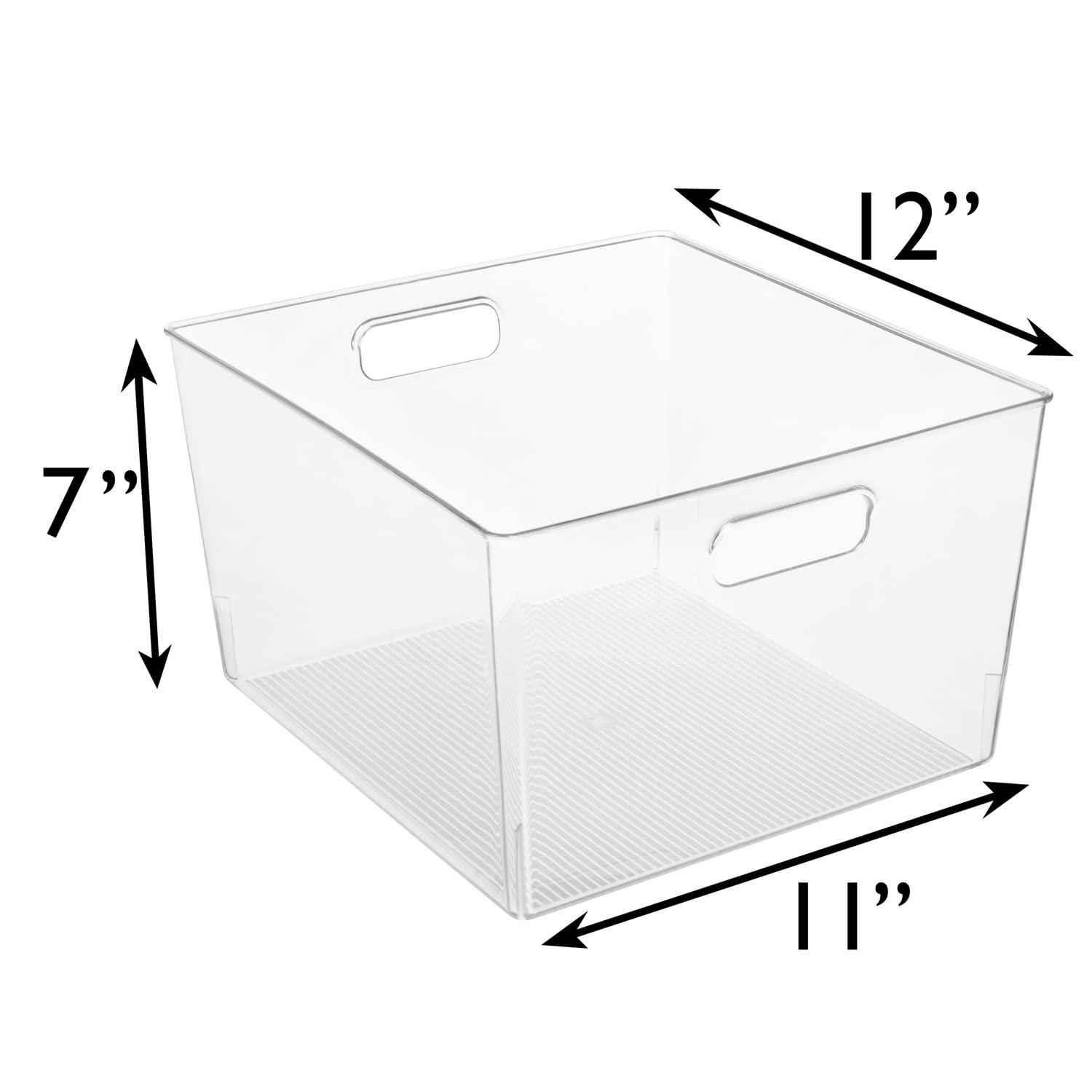 ClearSpace next to a soda can showing 12x11x7 size and capacity