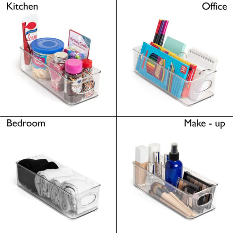 ClearSpace bin next to common items showing 10x4x3 inch scale benefit