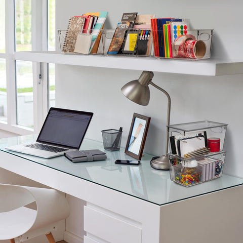 ClearSpace beside a ruler to show 10x6x5 inch scale for proper shelf fit