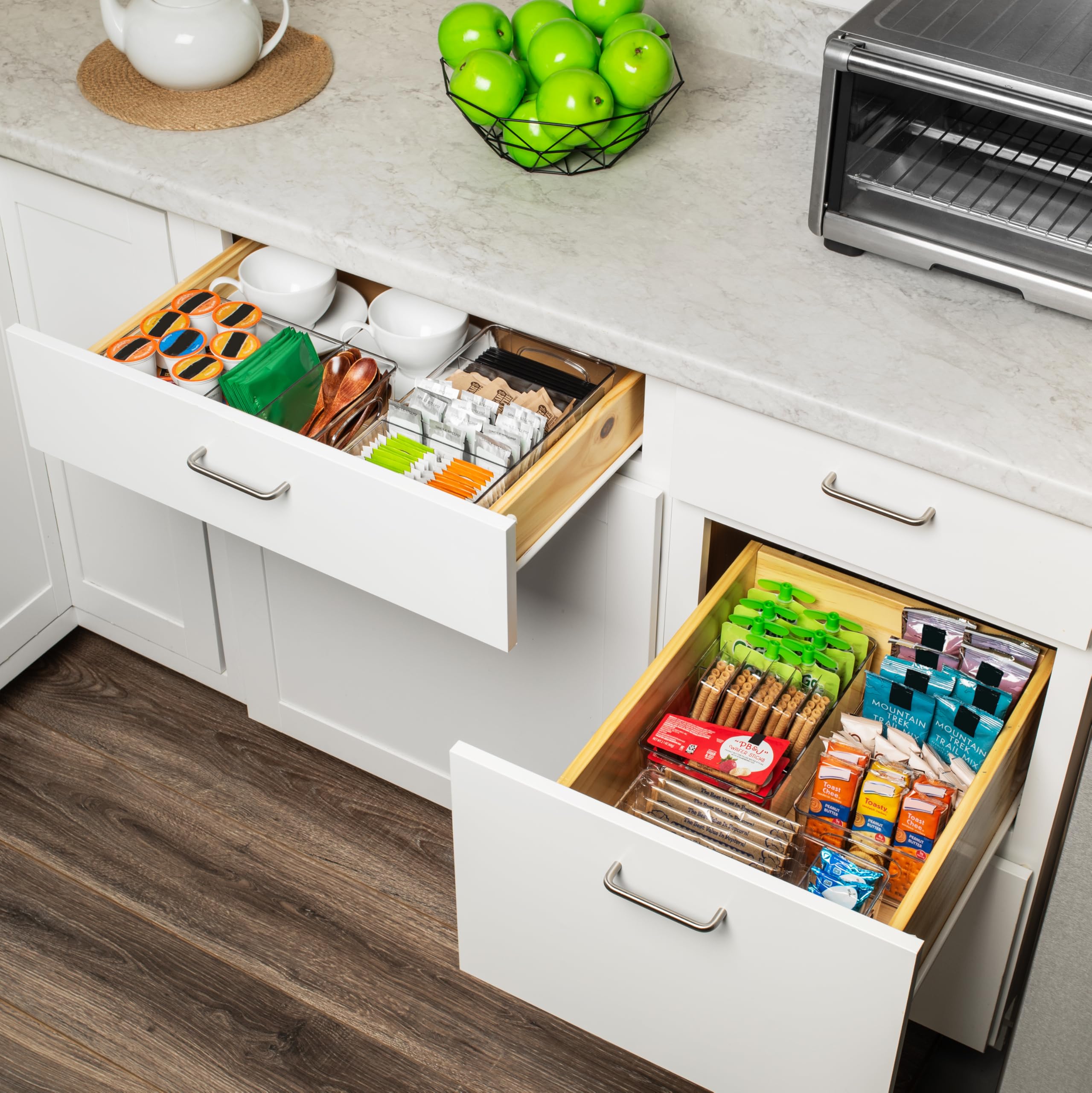 ClearSpace stacked bins with lids illustrating secure vertical storage and space savings