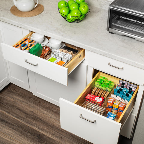 ClearSpace stacked bins with lids illustrating secure vertical storage and space savings