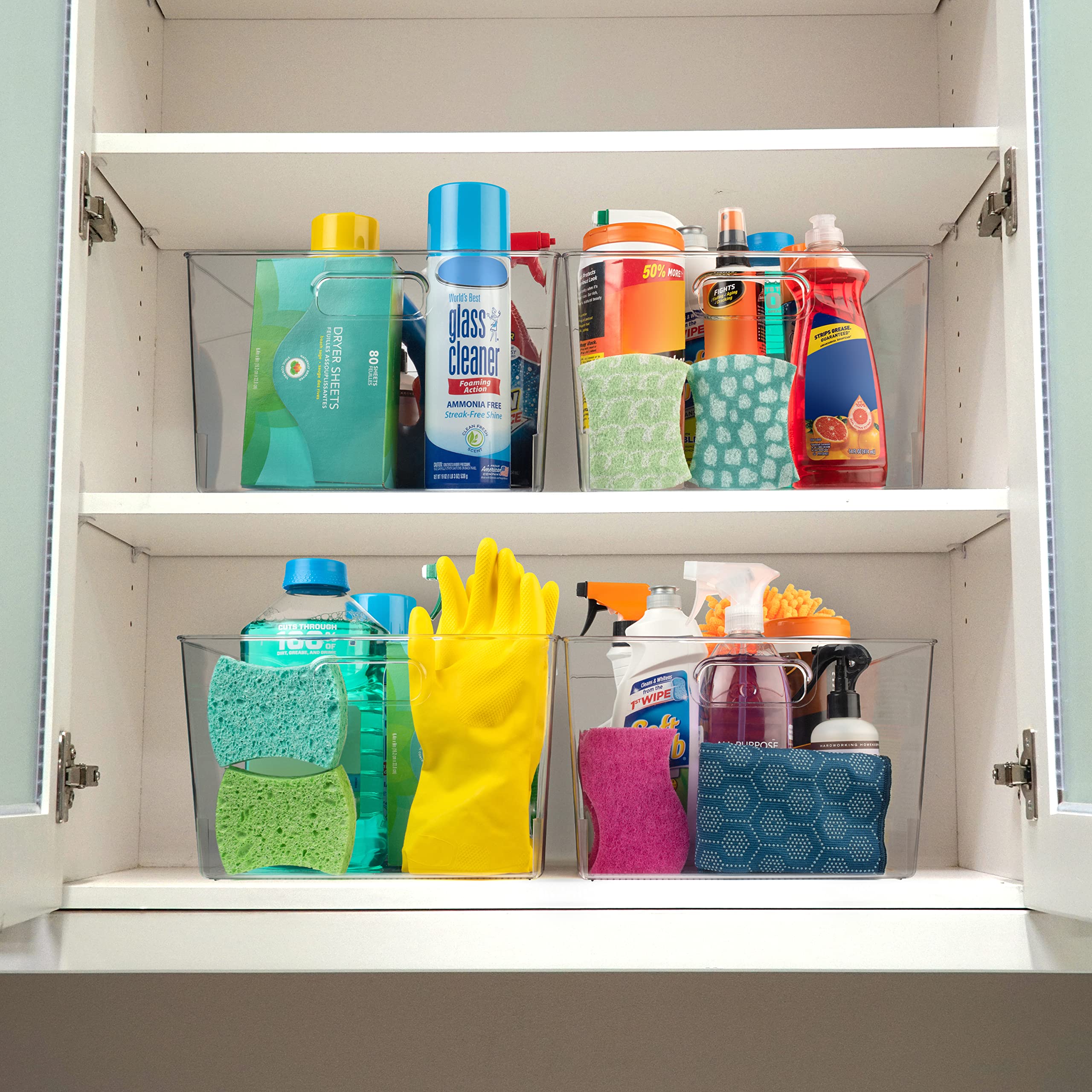 ClearSpace bins placed in fridge showing organized food visibility and space savings