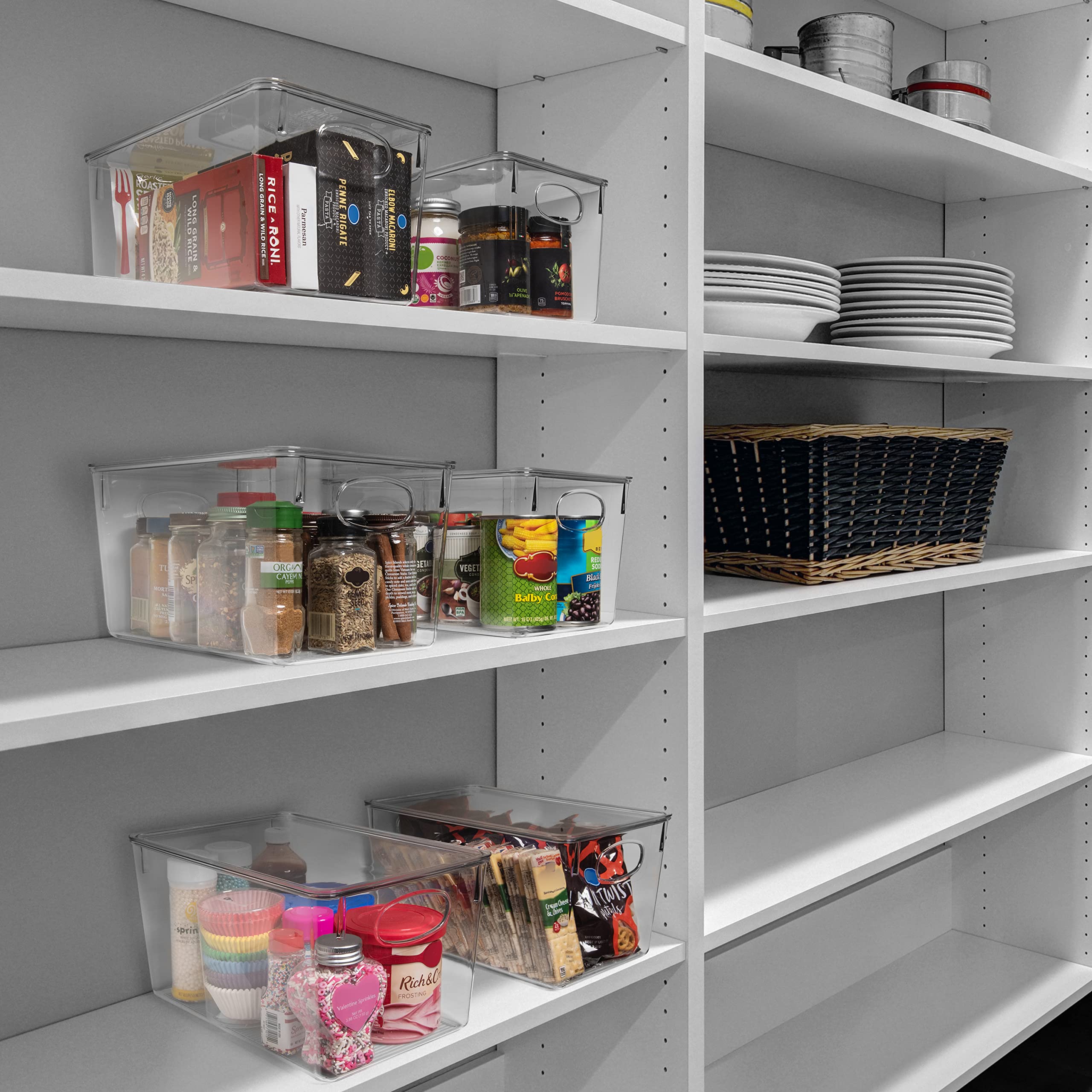 ClearSpace top-down view of lids aligned to save fridge and pantry space