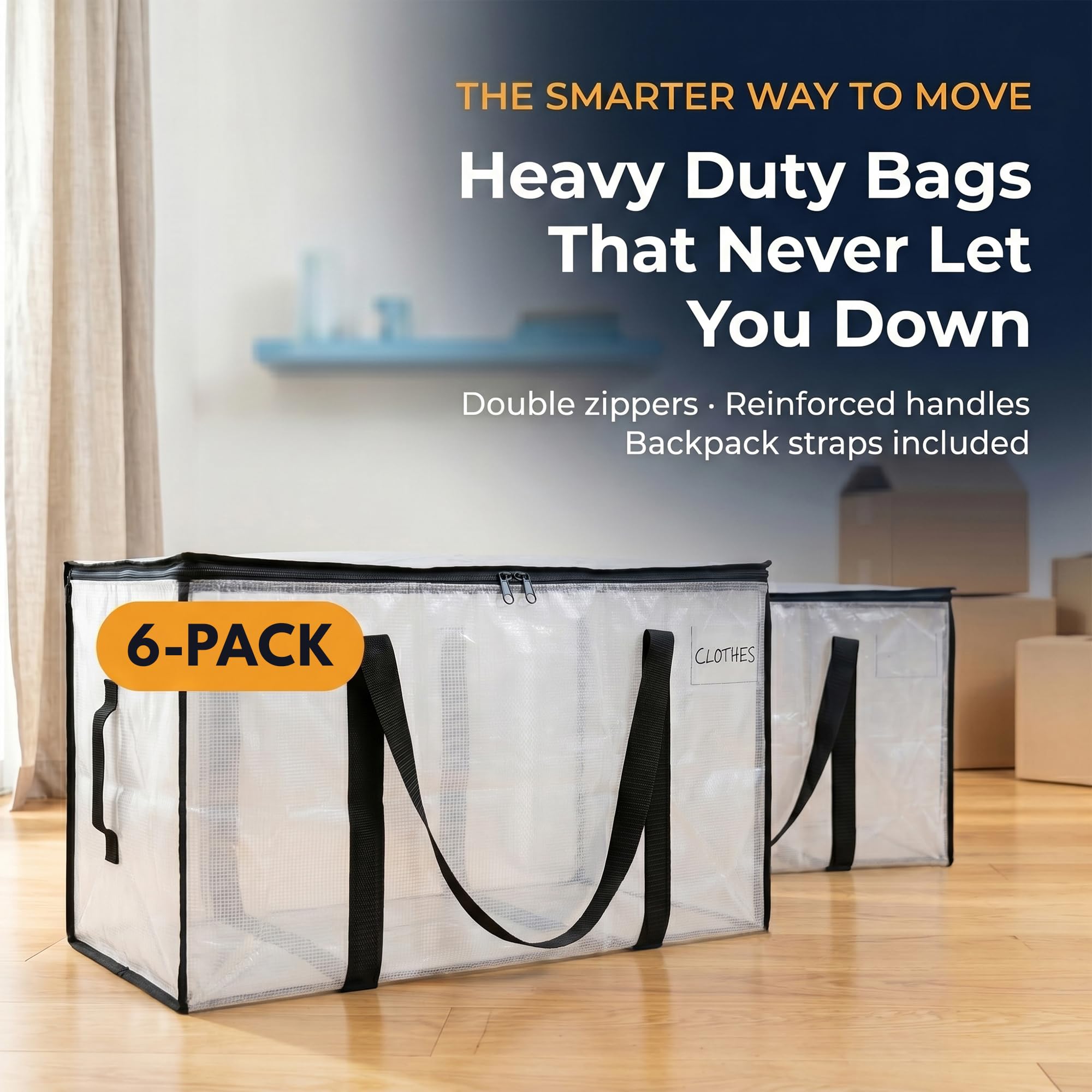 ClearSpace zipper and reinforced handle detail for secure transport