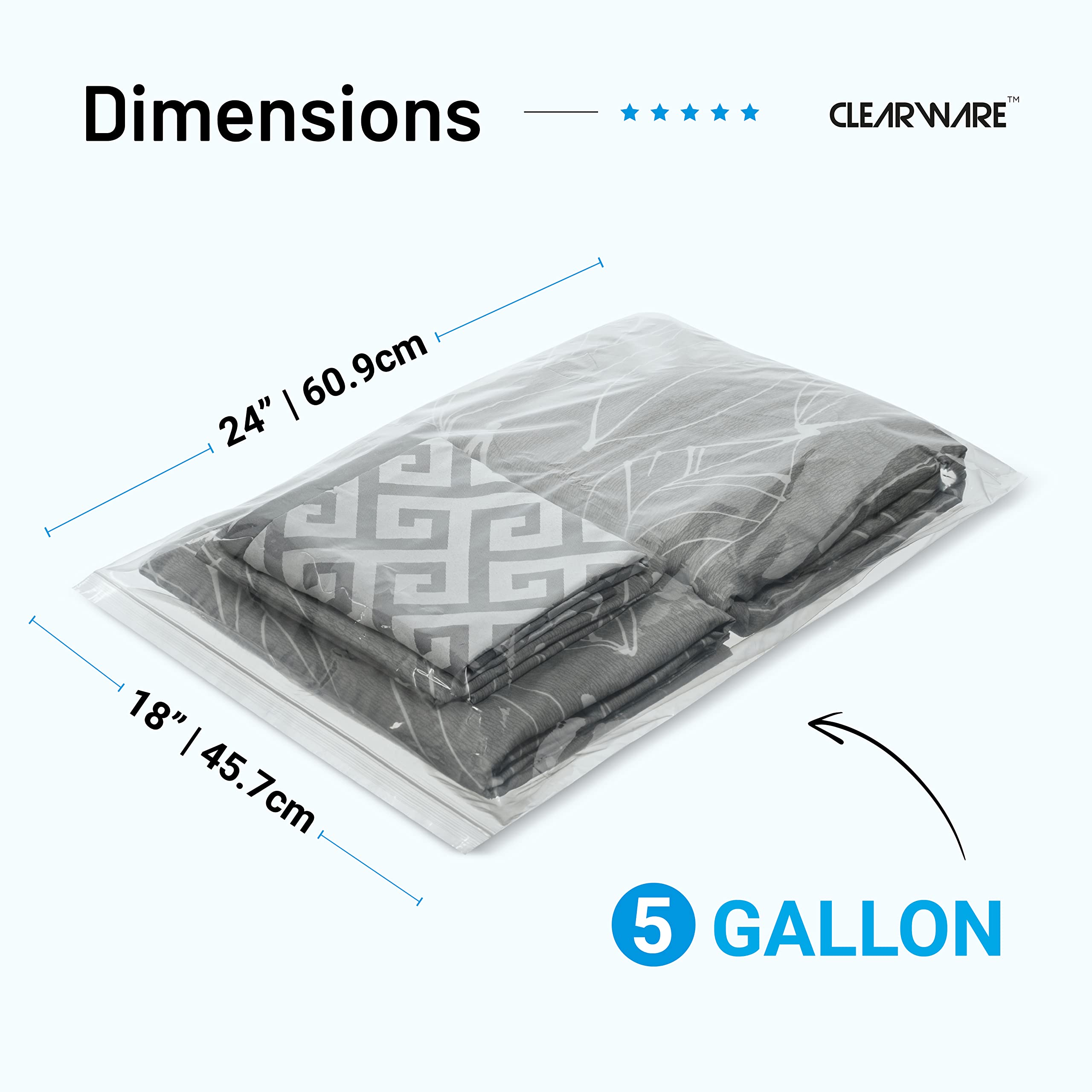 CLEARWARE close-up of the leak-resistant zipper demonstrating secure seal benefit