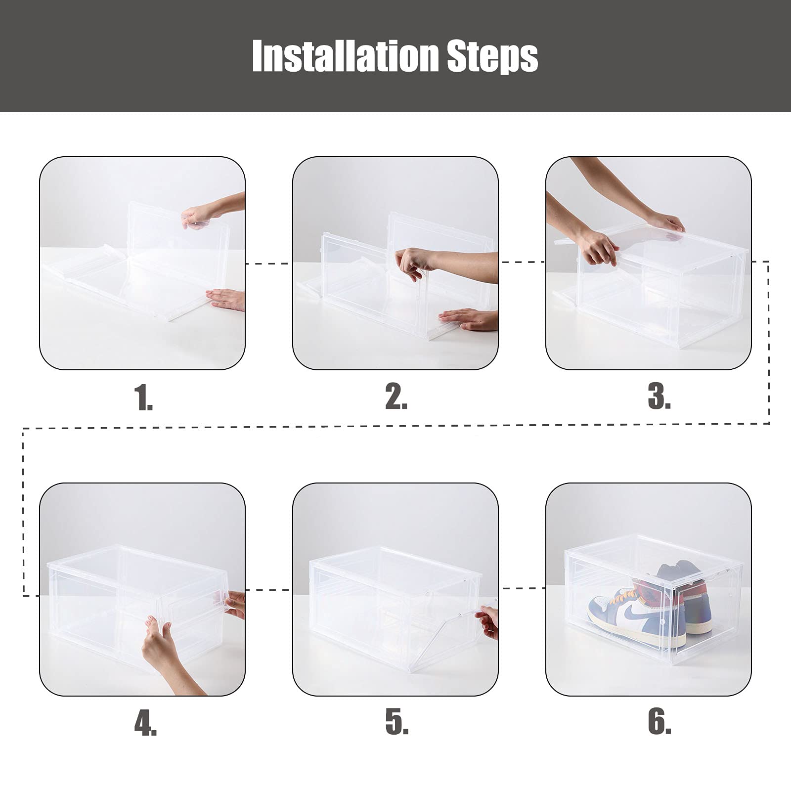 Clemate labeled box with contents showing simple organization benefit