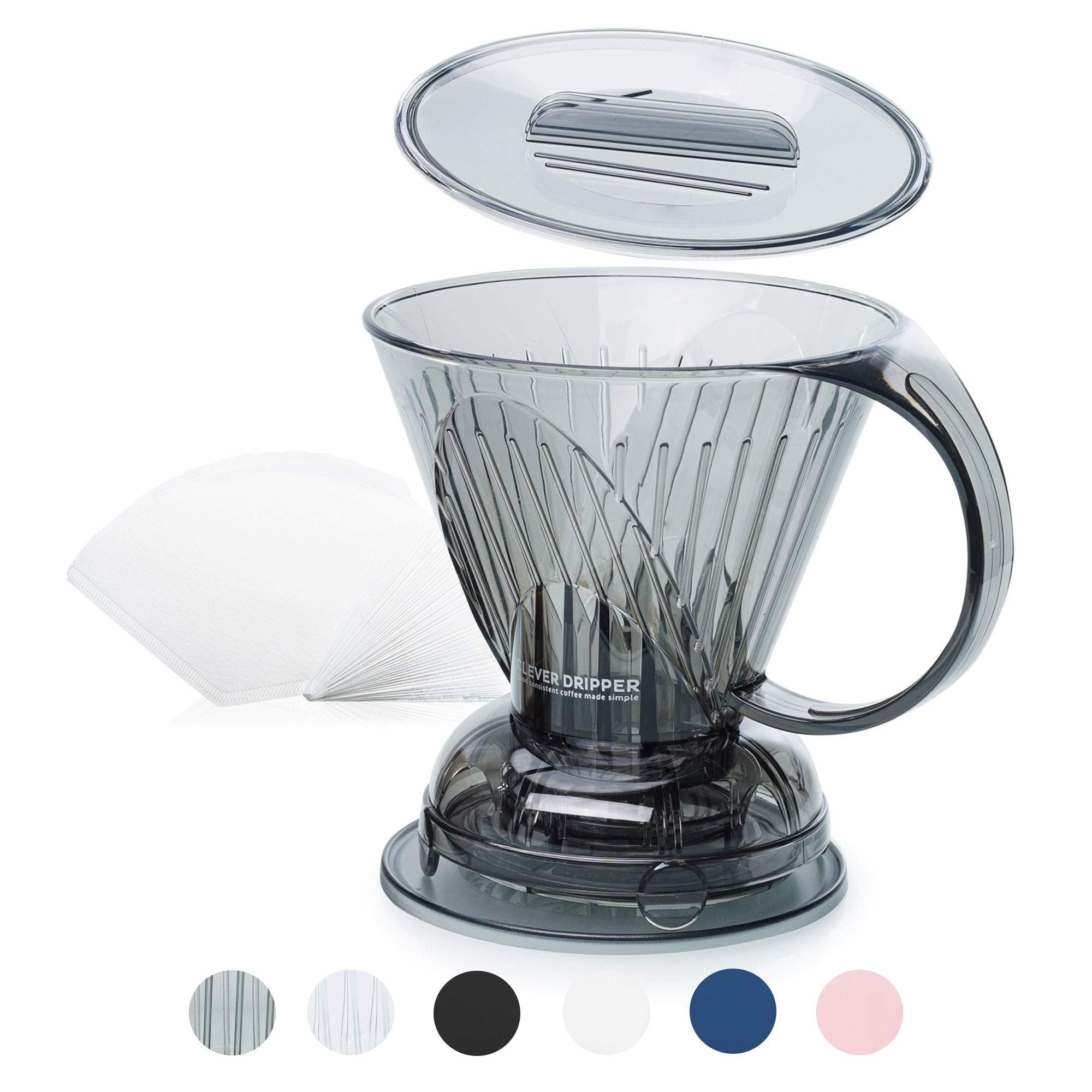 Clever dripper Cloud front view showing sleek BPA-free body and capacity benefit