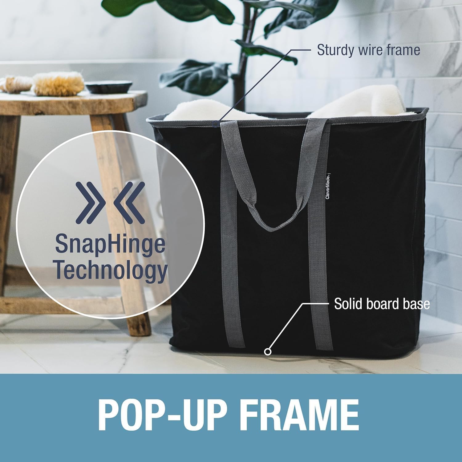 CleverMade caddy in bedroom staging for versatile home storage use