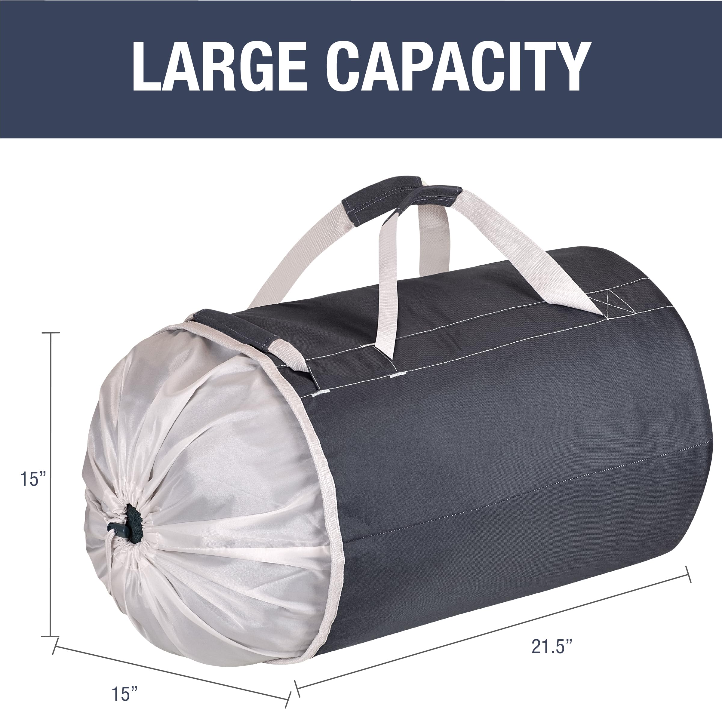 CleverMade duffel worn as backpack demonstrating comfortable hands-free carry