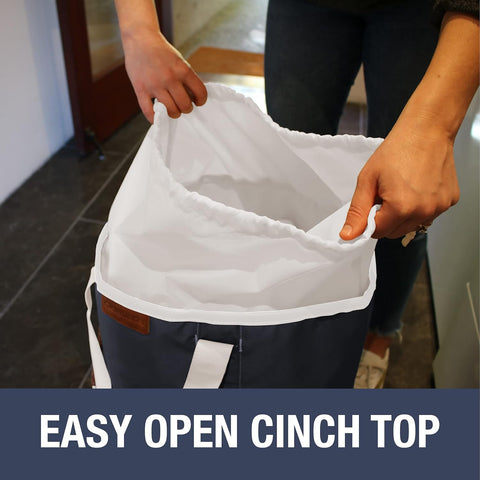 CleverMade duffel folded flat for compact storage and easy stowing