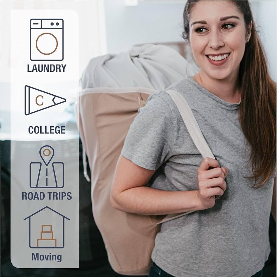 CleverMade duffel in dorm room lifestyle setting for easy transport and storage
