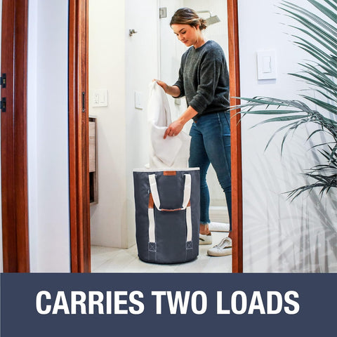 CleverMade duffel next to household items showing true size and scale