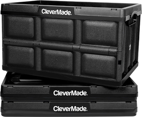 CleverMade bin used at campsite organizing gear for efficient travel