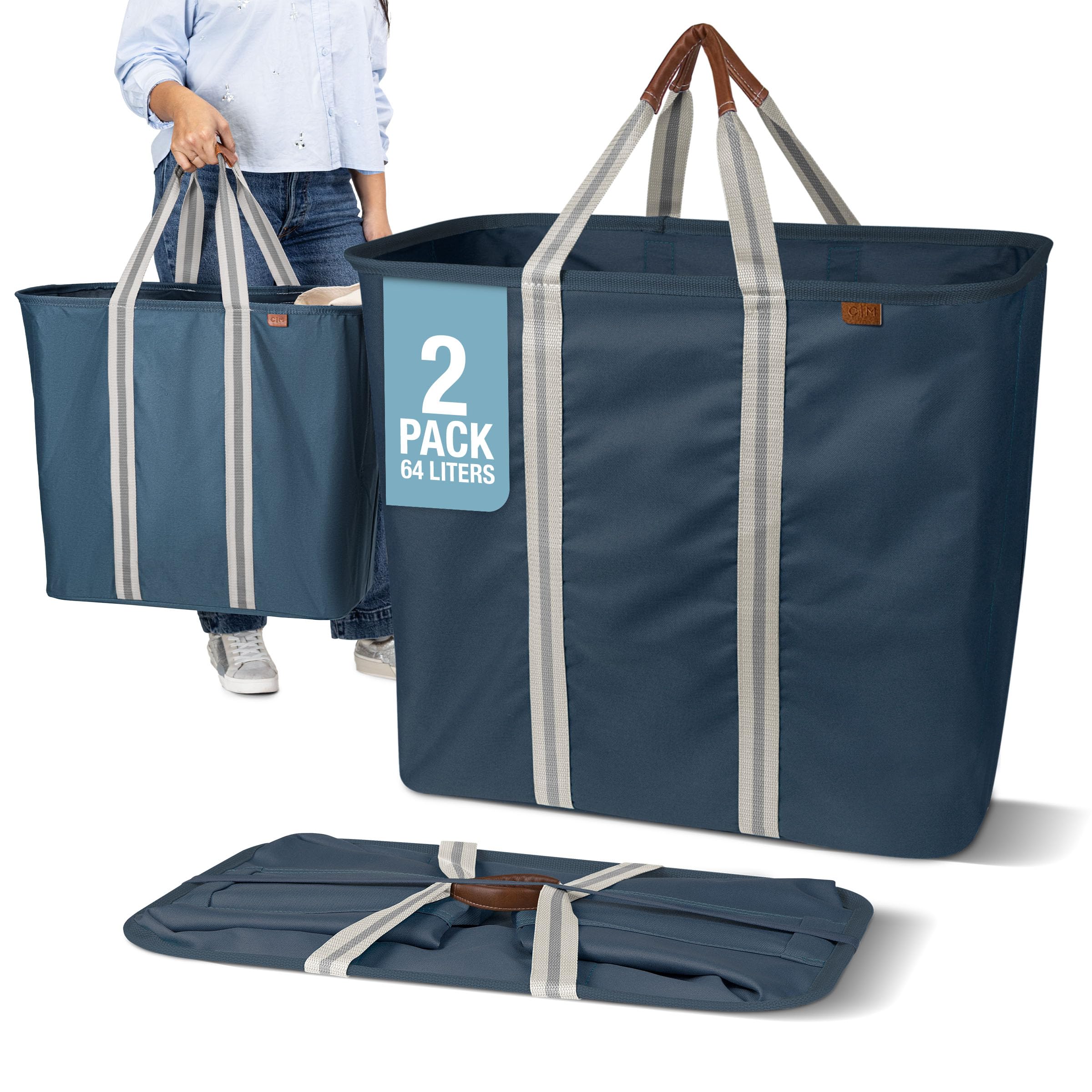 CleverMade LUXE front view showing navy noir and cream colors and sturdy shape