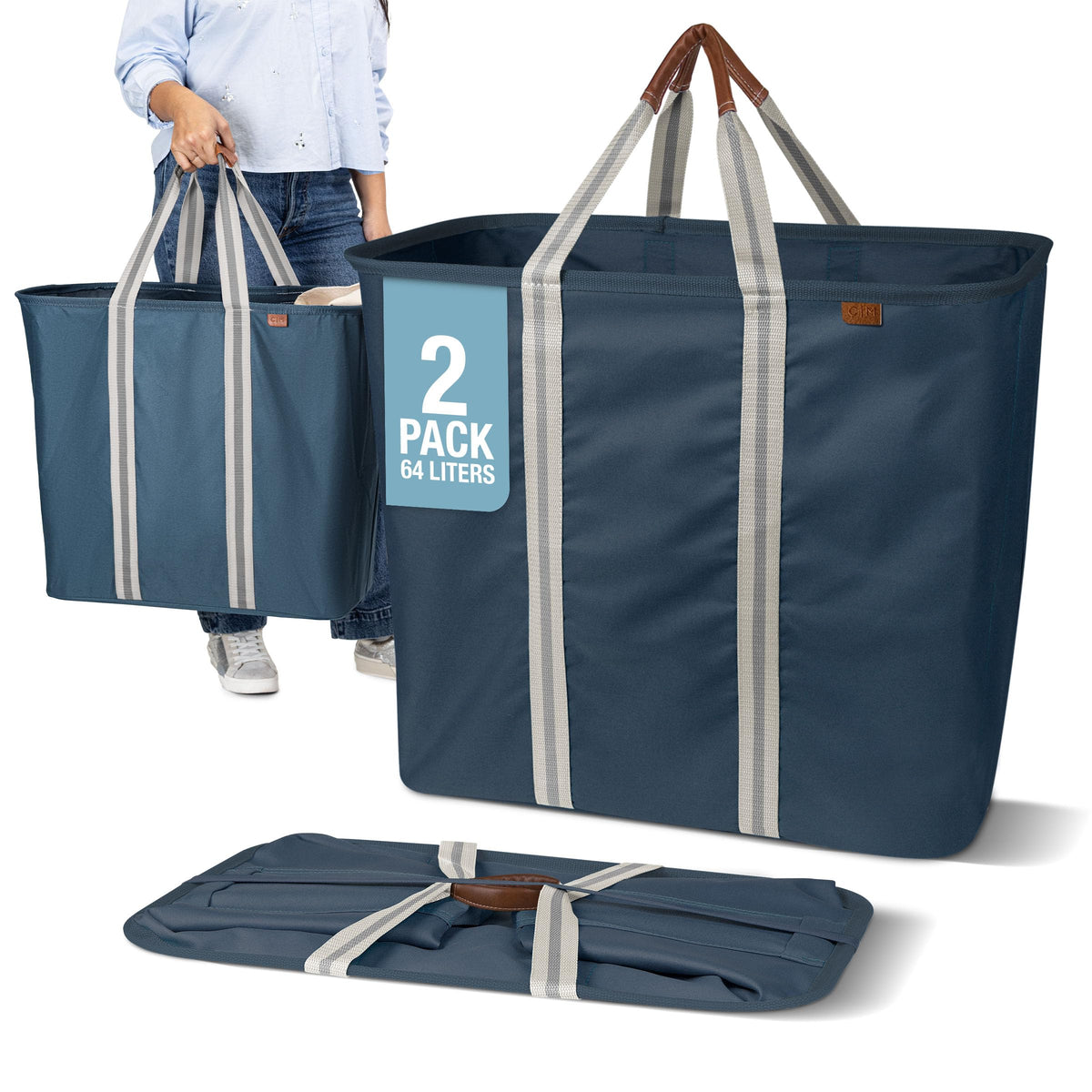 CleverMade LUXE front view showing navy noir and cream colors and sturdy shape