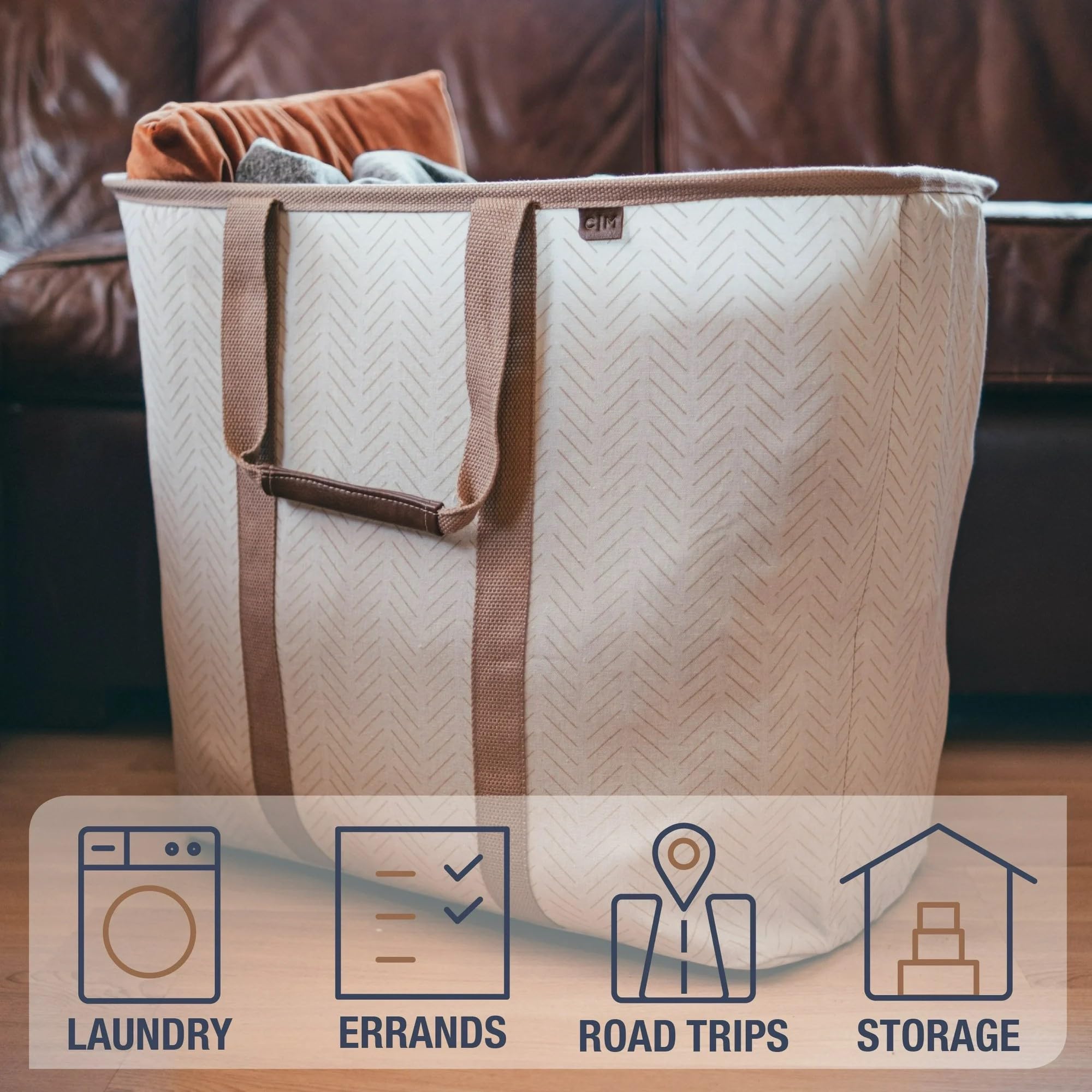 CleverMade LUXE soft handles detail showing comfortable carry for heavy loads