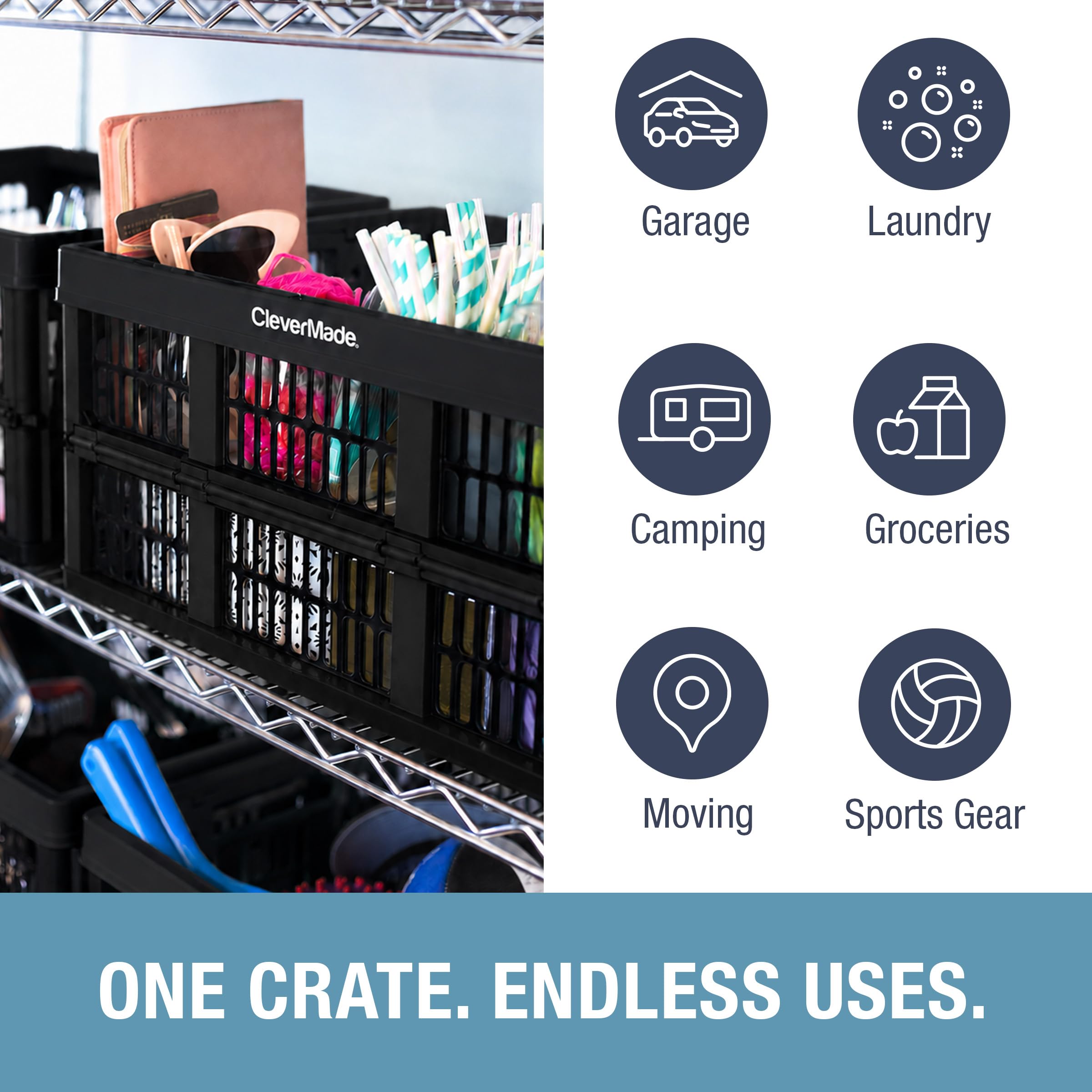 CleverMade side grip handle close-up for comfortable lifting benefit