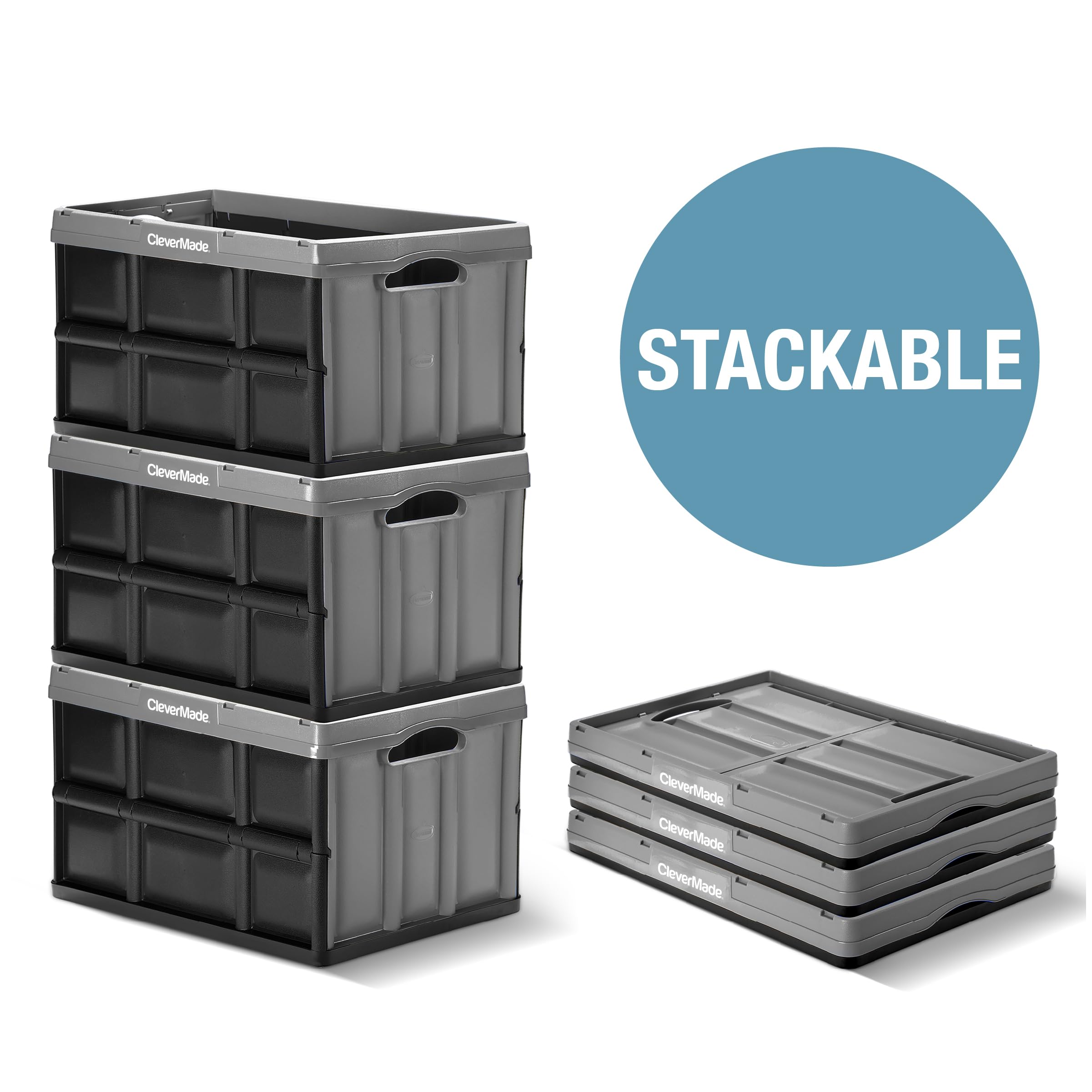 CleverMade side profile collapsed to 2.75 inches for compact storage