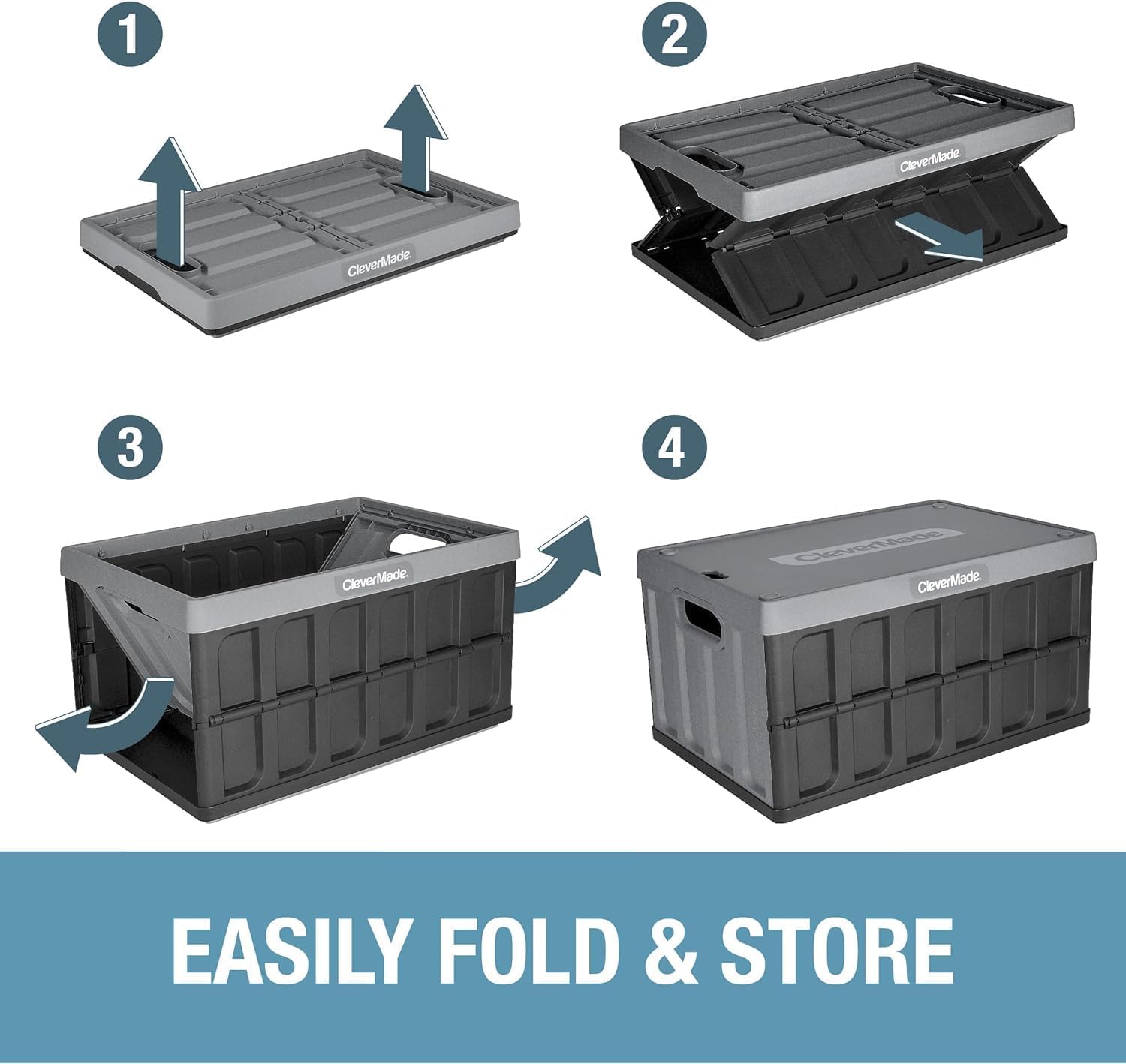 CleverMade textured plastic and reinforced edge detail for long-lasting durability