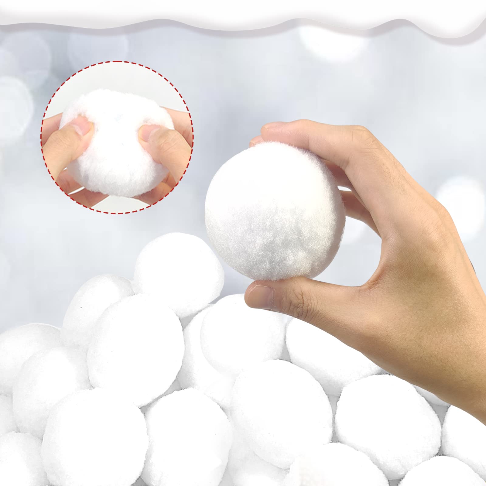 climafusion snowballs used as tree decorations adding winter charm