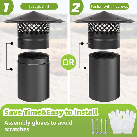 CLLOMAGY pre-drilled holes and screws close-up for secure windproof installation