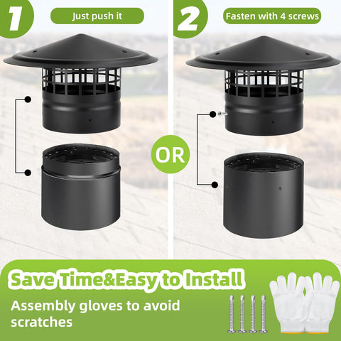 CLLOMAGY pre-drilled holes and screws for secure wind-resistant mounting