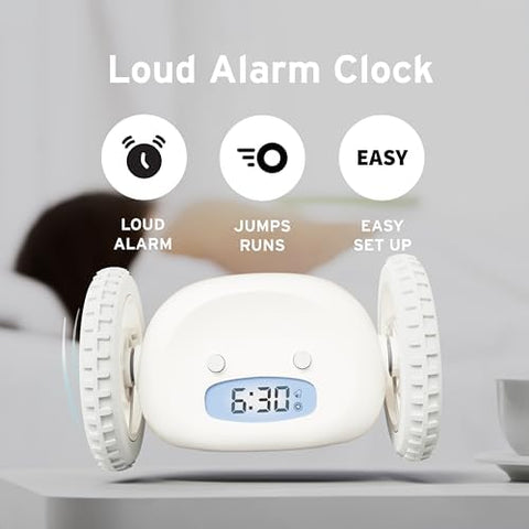 CLOCKY closeup of display and buttons for easy setup and control