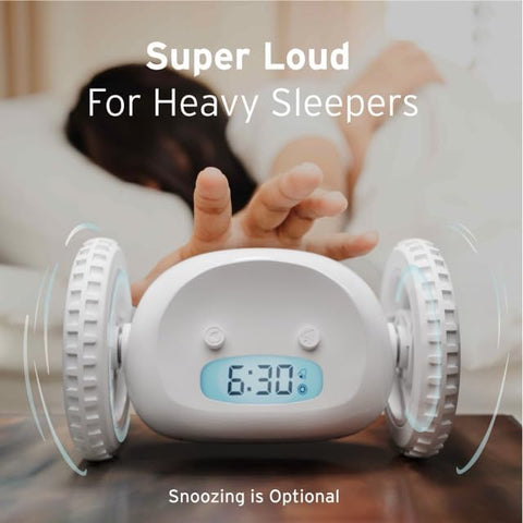 CLOCKY packaging with batteries included illustrating ready-to-use benefit