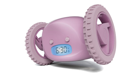 CLOCKY rolling on hardwood shows effective movement to force you up