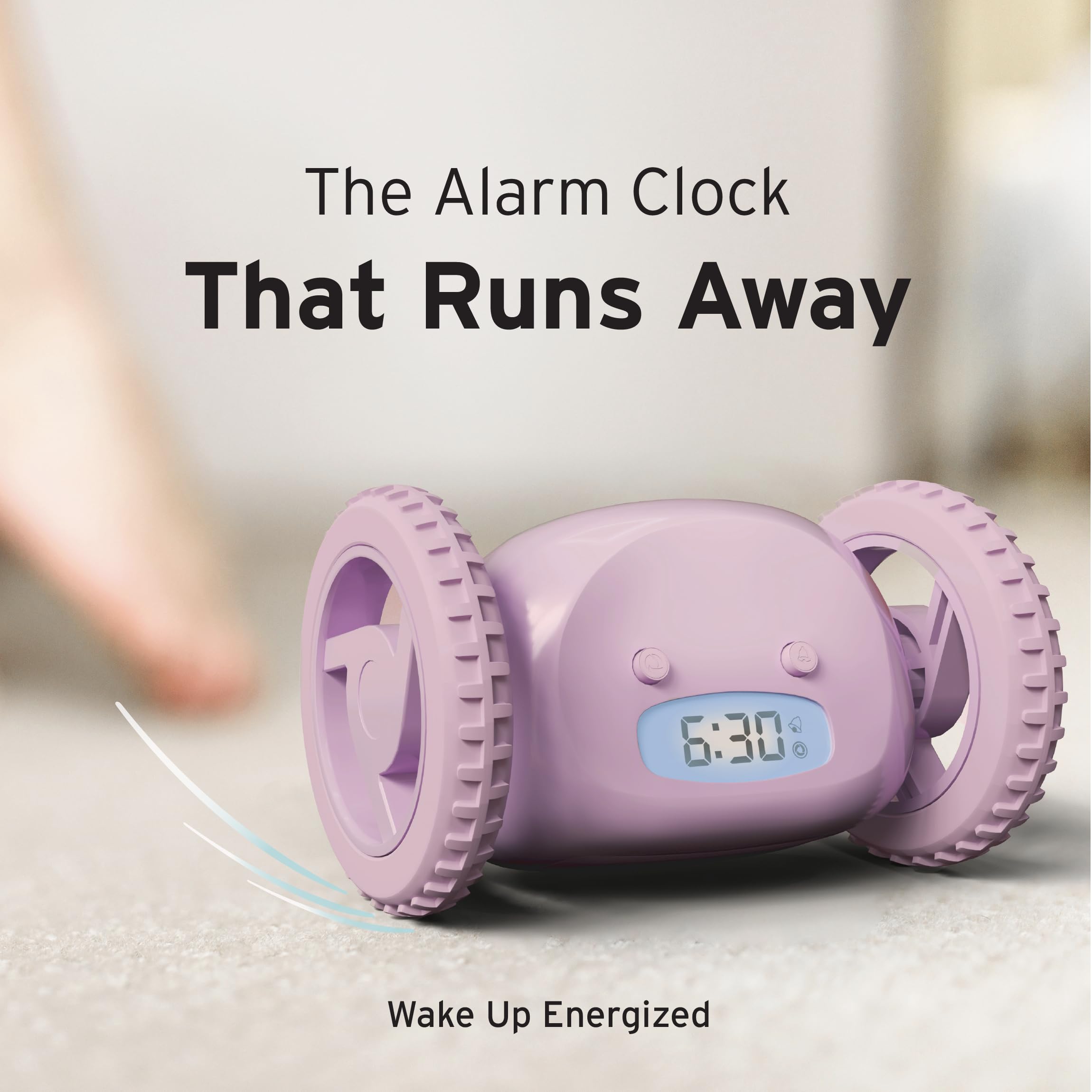 CLOCKY side profile showing buttons shows intuitive controls for mornings