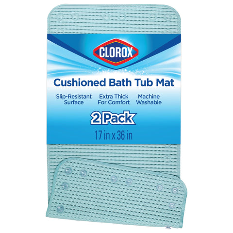 Clorox Duck front view sky blue mat shows full coverage and comfort