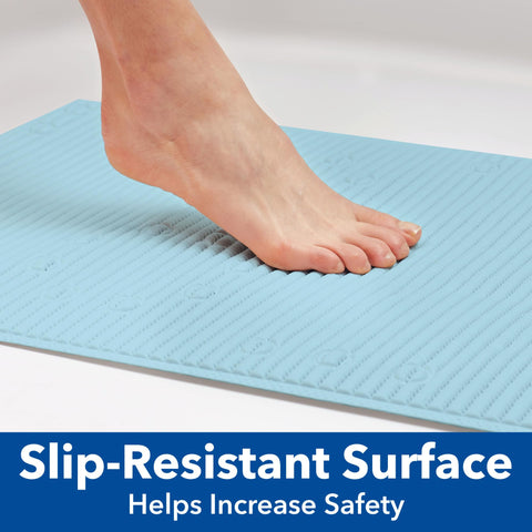 Clorox Duck mat placed inside tub showing in-use safety benefit