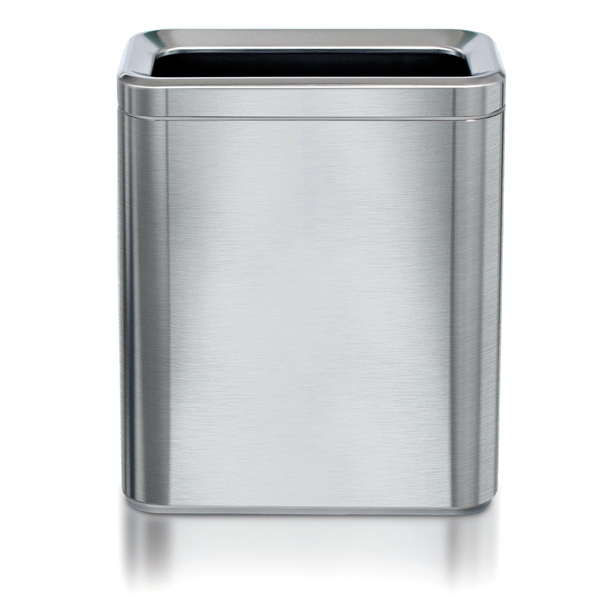 Clorox slim trash can in bathroom showing space-saving advantage